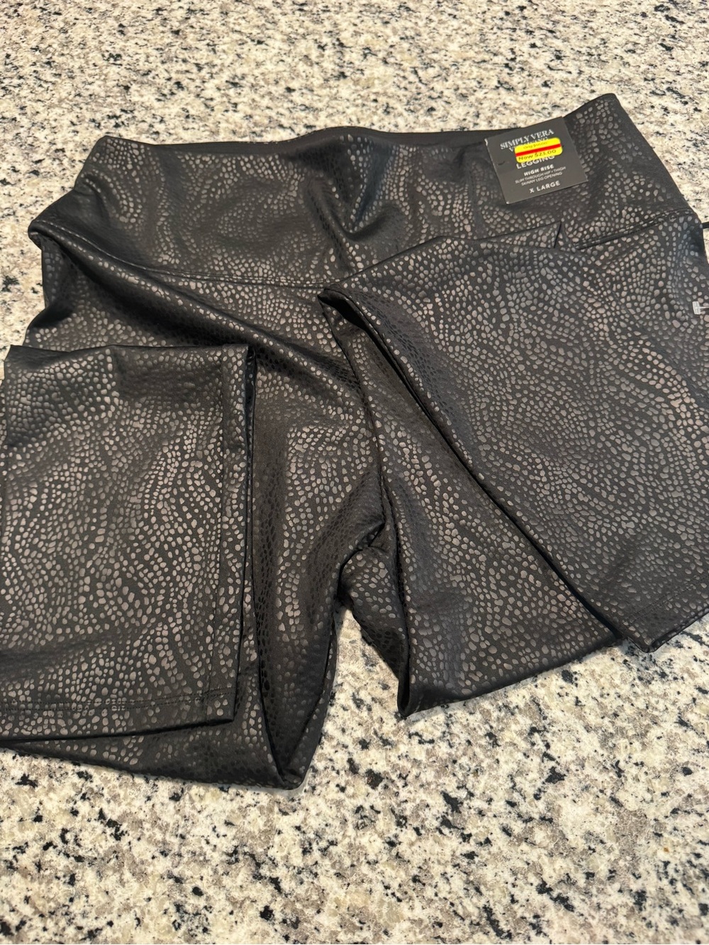 Simply Vera Vera Wang Black Athletic Shorts with Logo